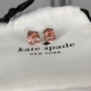 Kate Spade Blush Pink Crystal Rose Gold Earrings